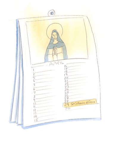 Herra on innoittanut kirkkoa viettämään erityisiä vuosipäiviä omassa elämässään ja pyhien elämässä, 2005 (akvarelli paperille). tekijältä Elizabeth Wang