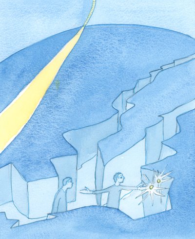 Joistakin ihmisistä näyttää siltä, että polut, joita he henkilökohtaisesti kaivertavat elämänsä kiviseiniin, voivat johtaa Jumalan luo, 2003 (paperilla) tekijältä Elizabeth Wang