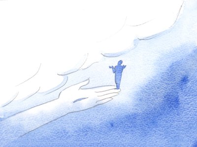 Kristus oli tuonut minut Isän luo, ikään kuin kuiskaamalla Isälle, kun minua pidettiin Kristuksen kädellä., 2001 (paperilla) tekijältä Elizabeth Wang