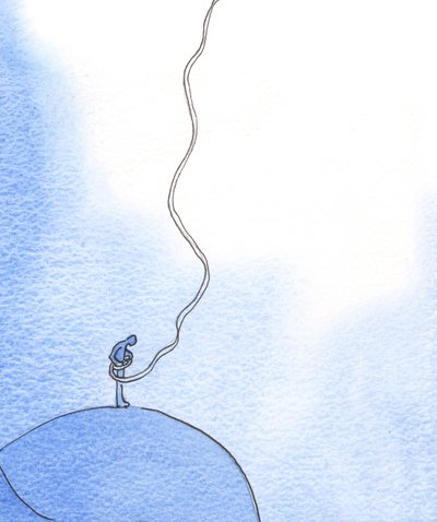 On ikään kuin kun rukoilemme apua tarvitsevan puolesta, Kristus laskee köyden taivaasta vetääkseen halukkaan sielun korkealle, 2003 (paperilla) tekijältä Elizabeth Wang
