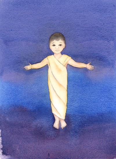 Jeesus Kristus on tosi Jumala, joka otti ihmisluonnon haltuunsa, ja hänellä on nöyryys ja hyvyys tulla keskuuteeni lapsena, 2003 (paperilla) tekijältä Elizabeth Wang