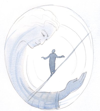 Jeesus voi auttaa meitä säilyttämään tasapainomme, kun olemme joutumassa ylpeyteen tai epätoivoon, 2000 (paperilla) tekijältä Elizabeth Wang