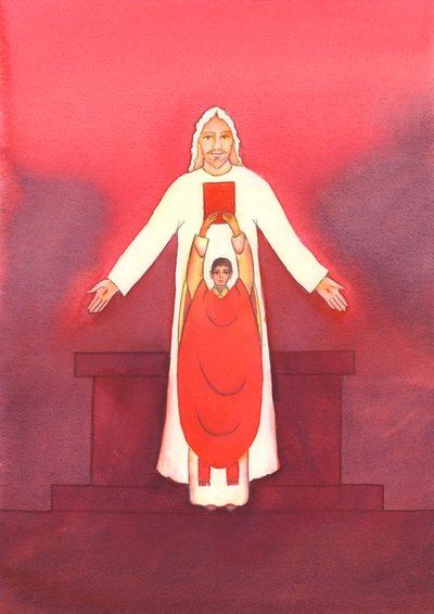 Jeesus itse puhuu meille pyhien kirjoitusten kautta, varsinkin kun evankeliumia julistetaan messussa, 2003 (paperilla) tekijältä Elizabeth Wang