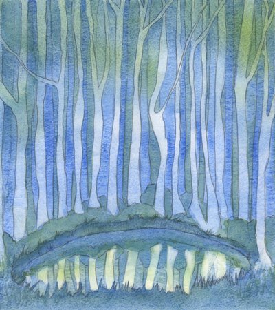 Aivan kuten metsässä oleva ihminen ei näe syvän metsälammen syvyyksiä, ei kukaan voi "käsittää" Jumalaa, 2003 (paperilla) tekijältä Elizabeth Wang