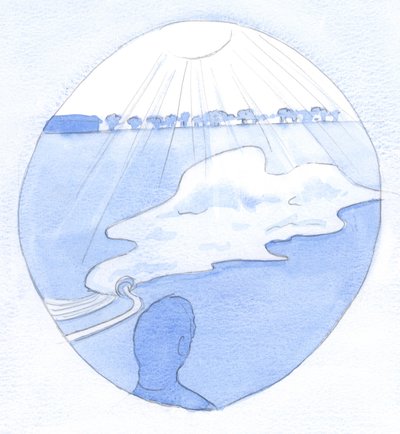 Aivan kuten jokainen kaasun henkäys ilmapalloon edistää sen laajentumista ja lentoa, niin rukous laajentaa sielua, 2001 (paperilla) tekijältä Elizabeth Wang