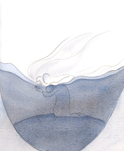 Pienimmät rukouksemme ovat tervetulleita, kuullaan ja palkitsevat Jumala, joka on kuin isä, joka silitti rakastettua lastaan, 2001 (paperilla) tekijältä Elizabeth Wang