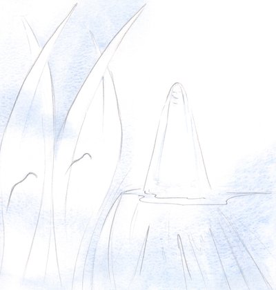 Enkelit kumartuivat sanalle "Hänen kallein veri" Kristuksen pyhän kärsimyksen kunniaksi., 2001 (paperilla) tekijältä Elizabeth Wang