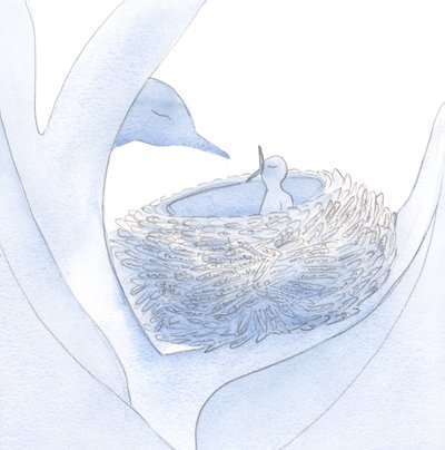 Kirkon säännöt ja suositukset ovat kuin oksat, jotka tukevat pesää, jossa poikanen voi ruokkia turvassa, vapaudessa ja ilossa, kuten Jumala., 2001 (paperilla) tekijältä Elizabeth Wang