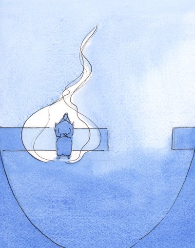 Isä voi pukea meidät kirkkauteensa. Olen elävä liekki, Hän sanoi, Hänen edessään, kun rukoilen yhtä rukousta Kristuksen kanssa, 2002 (paperilla) tekijältä Elizabeth Wang
