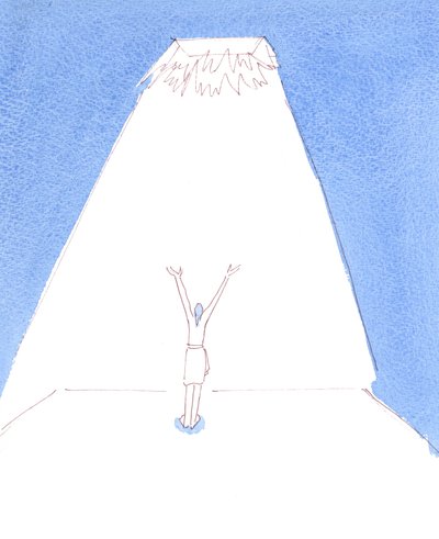 Isä kuulee rukoukset, jotka lausumme Jeesuksen nimessä, 2004 (vesiväri paperille). tekijältä Elizabeth Wang