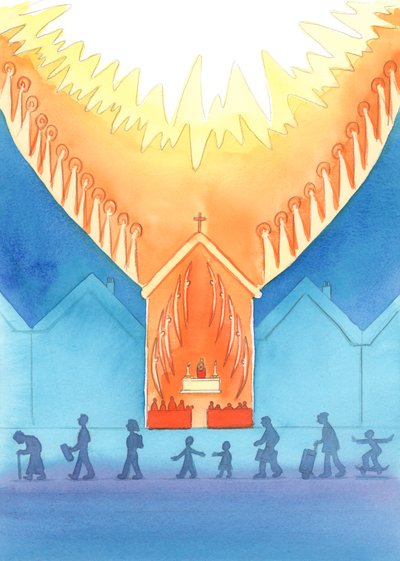 Pyhät ja enkelit ovat iloisia heille osoittamastamme kunniasta sekä rakkaudestamme Jumalaa kohtaan, 2003 (paperilla) tekijältä Elizabeth Wang