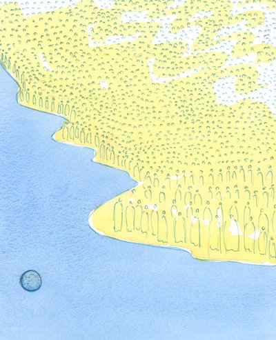 Pyhät ovat kokoontuneet yhteen taivaaseen kuin saarelle, joka on kaukana syntisen maailmamme yläpuolella, 2003 (paperilla) tekijältä Elizabeth Wang
