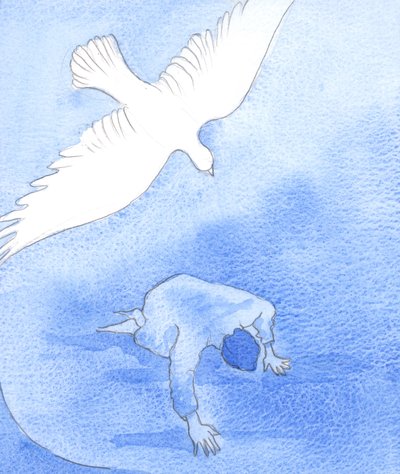 Sama Henki, joka lohdutti Kristusta Getsemanessa, voi lohduttaa meitä, 2002 (paperilla) tekijältä Elizabeth Wang