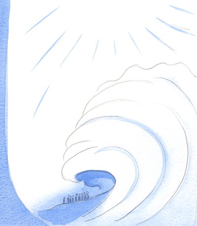 Katumattomat, jos he kuolevat annettuun syntiin, huomaavat olevansa hyökyaallon pyyhkäisty pois Isän silmistä, 2002 (paperilla) tekijältä Elizabeth Wang