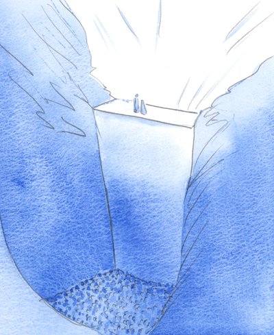 Synnin muuri, joka erottaa meidät Jumalasta, on vain Kristus, joka seisoo äitinsä kanssa. Hän yksin voi auttaa meitä saavuttamaan taivaan kirkkauden, 2002 (paperilla) tekijältä Elizabeth Wang