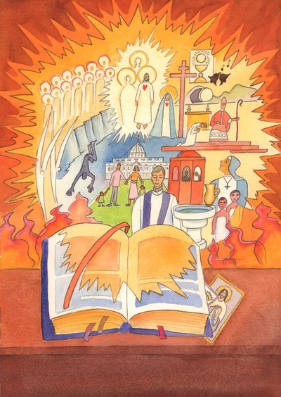 Koko katolinen usko sisältyy messaan ja sitä juhlitaan liturgiassa 2003 (paperilla) tekijältä Elizabeth Wang