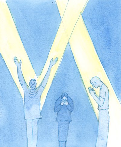 On monia erilaisia tapoja rukoilla ja monia erilaisia sisäisiä asenteita; tärkeintä on vilpitön rakkautemme Jumalaa kohtaan, 2003 (w/c paperilla) tekijältä Elizabeth Wang