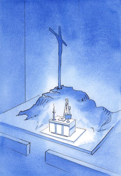 Tämä on Vereni malja: Golgatan uhri esitetään uudelleen jokaisessa messussa, 2001 (paperilla) tekijältä Elizabeth Wang