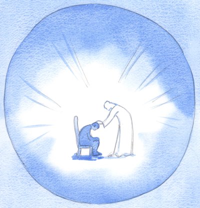 Vaikka Kristus on jumalallinen, hän on todella mies ja nauttii lohduttaessaan meitä, sukulaisiaan, vastaamalla välittömästi vilpillisiin rukouksiimme, 2002 (paperilla) tekijältä Elizabeth Wang