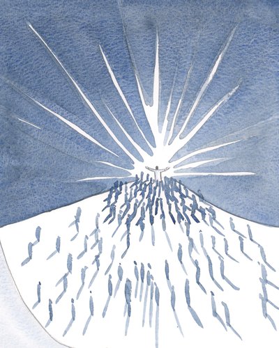 Esitimme Kristuksen rukouksen, takertuen Häneen messussa, Hänen kirkkautensa suojassa, riippuvaisena Hänen pyhyydestään., 2001 (paperilla) tekijältä Elizabeth Wang