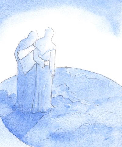 Kun Neitsyt Maria tervehti Elizabethia vierailulla, he ylistivät Jumalaa hänen rakkaudestaan. Neitsyt Maria piti mielessä koko maailmaa, jota Hänen Poikansa halusi auttaa, 2002 (paperilla) tekijältä Elizabeth Wang