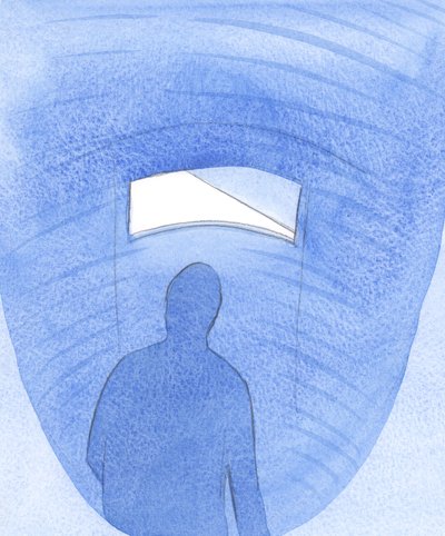 Uskolla ja kaipuulla voimme avata sielun "oven" sisältäpäin ja antaa Jumalan valon loistaa sisällämme, 2001 (paperilla) tekijältä Elizabeth Wang