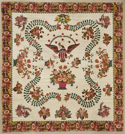 Medallion Quilt, n. 1830 (puuvilla) tekijältä Elizabeth Welsh