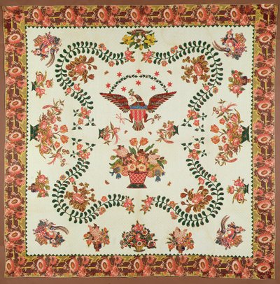 Peitto, n. 1825 (applikoidut puuvillat) tekijältä Elizabeth Welsh