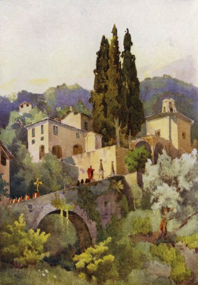 Our Lady of Peace, Comojärvi (väri litho) tekijältä Ella Du Cane