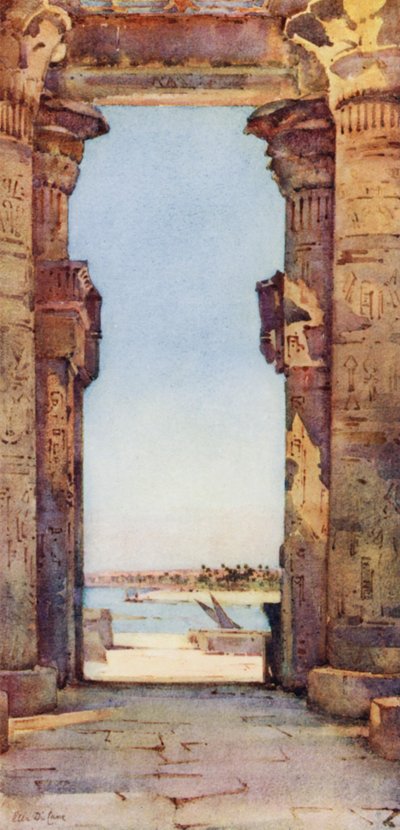 Suuri temppeli, Kom Ombo (värikuvat) tekijältä Ella Du Cane