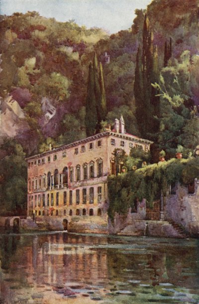 Villa Pliniana, Comojärvi (väri litho) tekijältä Ella Du Cane