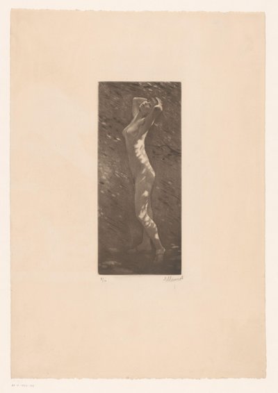 Alaston nainen auringonvalossa tekijältä Ellinnot (signed by artist)