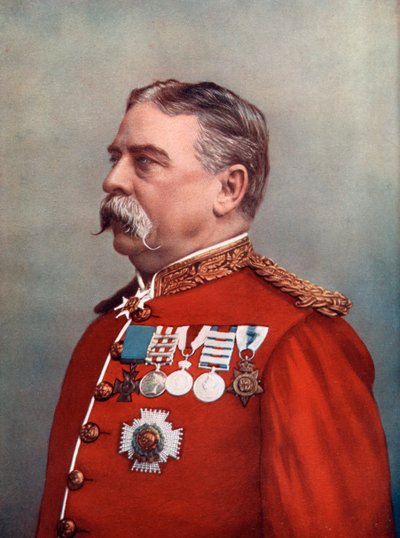 Kenraali Sir Hugh Gough, Jalokivien pitäjä, Lontoon Tower, 1902. tekijältä Elliott and Fry