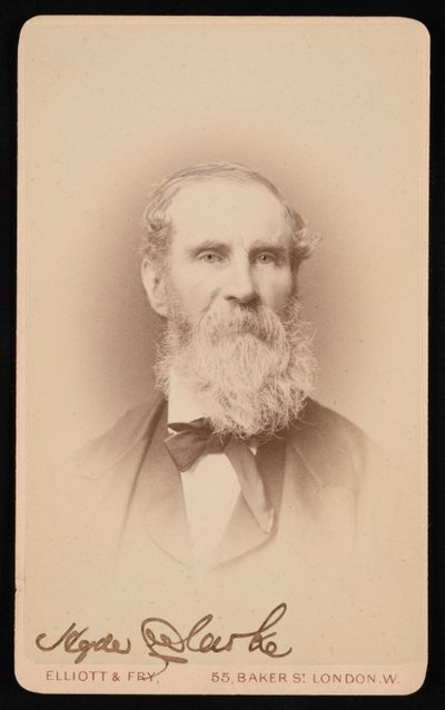 Hyde Clarken muotokuva 1815-1895, ennen vuotta 1876. tekijältä Elliott and Fry