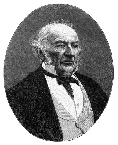William Ewart Gladstone, Britannian liberaalipuolueen valtiomies ja pääministeri, 1890. tekijältä Elliott and Fry