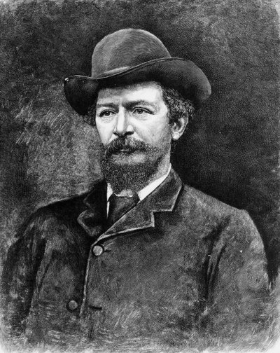 Algernon Charles Swinburne, kaiverrettu valokuvasta (kaiverrus) (bw-valokuva) tekijältä Elliott und Fry Studio