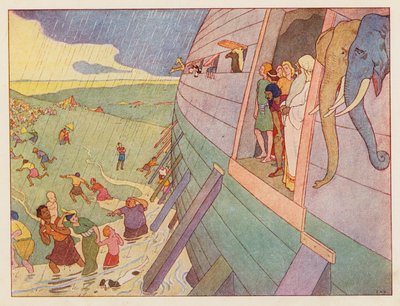 Nooan arkki: sade (värilitografia) tekijältä Elmer Boyd Smith