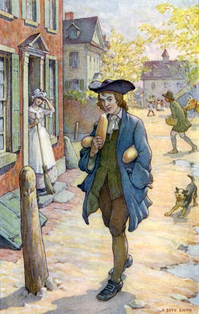Hän seisoi ovella ja näki minut ja ajatteli, että näytin, kuten varmasti tein, mitä oudon, naurettavan vaikutelman. tekijältä Elmer Boyd Smith