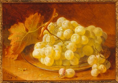 Viinirypäleet hopealautasella, 1893 tekijältä Eloise Harriet Stannard