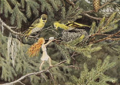 Auringonmuna (1932) Linnut tekijältä Elsa Beskow