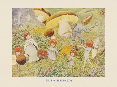 Mushroom Kids -tonttulapset tekijältä Elsa Beskow