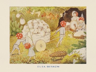 Mushroom Kids Cotton -joulupukkilapset tekijältä Elsa Beskow