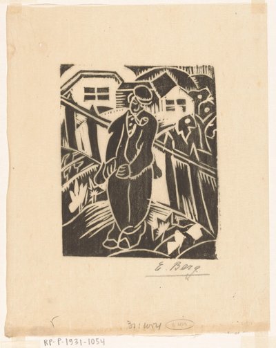 Mies kasvimaassa tekijältä Else Berg (signed by artist)
