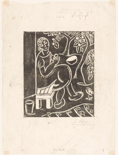 Nainen sohvalla tekijältä Else Berg (signed by artist)