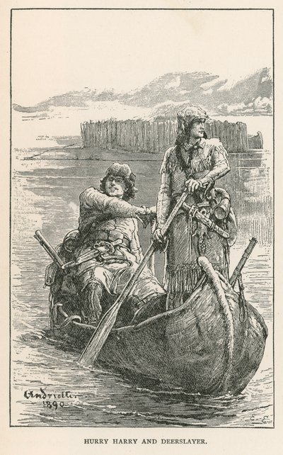 Kiireinen Harry ja Peuransurmaaja (kaiverrus) tekijältä Elviro Michael Andriolli