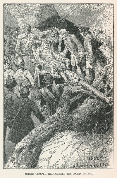 Tuomari Temple tunnustaa vanhan ystävänsä (kaiverrus) tekijältä Elviro Michael Andriolli