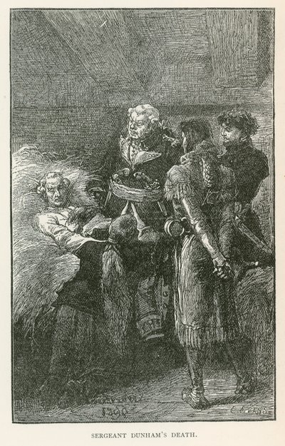 Kersantti Dunhamin kuolema (kaiverrus) tekijältä Elviro Michael Andriolli