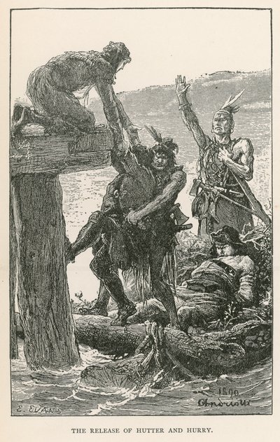 Hutterin ja Hurryn vapauttaminen (kaiverrus) tekijältä Elviro Michael Andriolli