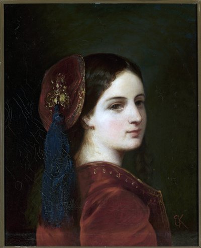 Muotokuva kreivitär Katarzyna Potockasta (1825-1907), s. Branicka - Elzbieta Krasinska (1820-1876). Öljy kankaalle tekijältä Elzbieta Krasinska