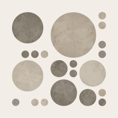 ”Muted Circles” – abstrakti teos tekijältä Ema Paraschiv